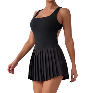 Custom Front Waist Outdoor Tennis <b>Skirts</b> Yoga Gym Fitness Workout Pleated Breathable Eco-Friendly Nylon Spandex Quick-Dry 4-Way - Product Image 3