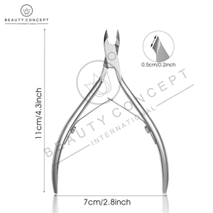 Stainless Steel Cuticle Nail Clipper with Wide Jaw Opening Durable Professional Eco-Friendly Design-Beauty Concept International - Product Image 5