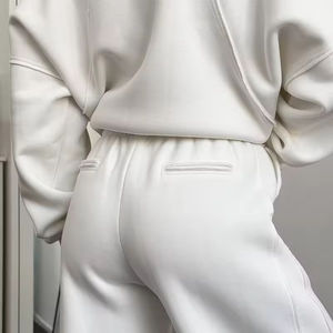 Conjunto Deportivo Personalizado para Mujer, de Peso Pesado, con Cremallera, Diseño Moderno, Holgado, de Dos Piezas, Sudadera con Capucha y Pantalones Deportivos - Product Image 2