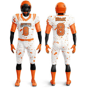 Uniforme de fútbol americano de sarga de 12 paneles Pro Sublimation Plus Tackle, camisetas antibacterianas de secado rápido con pantalones integrados - Product Image 5