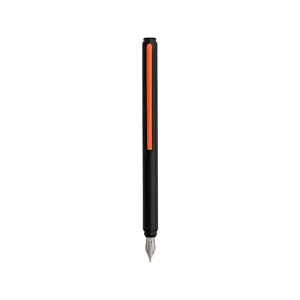 Grafeex dolma kalem tasarım couorange turuncu klip ve Nib orta özel Logo ile İtalya'da promosyon hediye için Ideal
