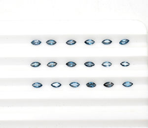 AAA Grade 4.5X2.5mm Naturel Londres Bleu Topaze Facettes Marquise Forme Pierres Précieuses Lâches pour la Fabrication de Bijoux Calibré 6.20 Cts - Product Image 1