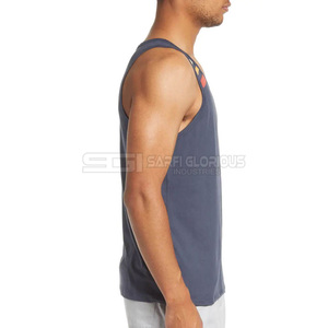 Débardeur de sport en coton pour homme, sans manches, pour l'entraînement, le fitness, vente en gros, débardeur d'entraînement en coton personnalisé pour homme, veste de sport - Product Image 4