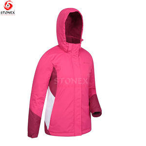 Chaqueta de esquí para mujer Abrigo de nieve de invierno cálido Bolsillos con cremallera a prueba de nieve Chaquetas de nieve con Capucha ajustable - Product Image 3