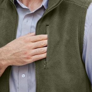 Veste polaire brodée personnalisée avec impression de logo Veste sans manches chaude d'hiver pour l'extérieur Streetwear Fourniture d'usine OEM - Product Image 3