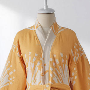 Bata de Baño Tejida 100% Algodón para Mujer y Hombre, Transpirable, de Secado Rápido, Larga, para Verano/Primavera, Hecha en Turquía - Product Image 4