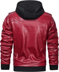 Chaqueta de Motociclista de Cuero de Alta Calidad para Hombre, Diseño Moderno con Cuello Alto y Logotipo Frontal, Estilo Otoñal - Product Image 3