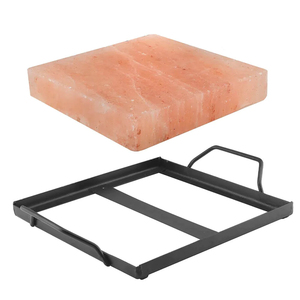 Blocs de sel rose pur biologique avec plateau en fer, dalles de sel rose de l'Himalaya pour la cuisson, blocs de sel pour grillades, dalles de sel de qualité supérieure - Product Image 4