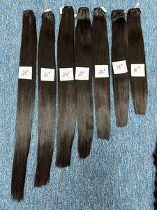 Human <b>Hair</b> Bundles No Mixed <b>Synthetic</b> Bone Straight <b>Hair</b> Bundles Vietnamese Raw <b>Hair</b> Cuticle Aligned - Product Image 2