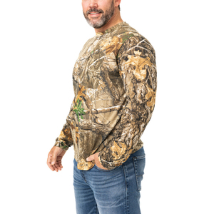 Venta al por mayor de alta calidad Jersey logotipo personalizado gráfico sublimación al aire libre caza pesca desgaste de los hombres camisas de camuflaje - Product Image 5