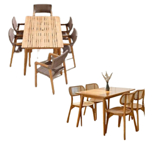 ชุดโต๊ะอาหารทำจากไม้ชุดเฟอร์นิเจอร์รับประทานอาหารสำหรับร้านอาหารและห้องรับประทานอาหารโดยตรงจากโรงงาน - Product Image 4