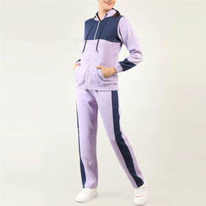 Conjunto Deportivo Casual con Capucha y Logotipo Personalizado para Mujer, 100% Algodón de Alta Calidad, Nuevo Diseño con Patrón Sólido, Top de Invierno para Sudar, Conjunto de 2 Piezas - Product Image 5