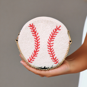 New Customized Women Baseball Embroidered Bead Handmade Vintage Zipper Closure <b>Coin</b> <b>Purse</b> Latest Design for Women Girls 2025 - Product Image 2