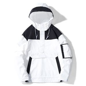 Customized High Quality Winter Men's Hooded Canvas <b>Quilted</b> Windbreaker Jacket Outdoor Warm Breathable Front Logo Polyester - Product Image 2