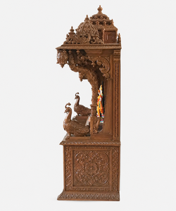 Latest Teak Wooden Pooja Mandir Designs Teak Wood Pooja Mandir Manufacturer & Export Unit Wholesale Wooden <b>Temple</b> Supplier - Product Image 4