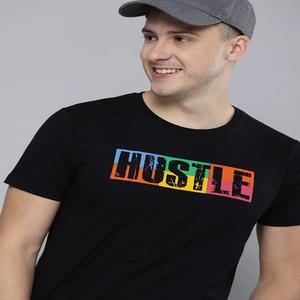 Camiseta de hombre Hip Hop unisex suave liso de secado rápido con cuello sólido 2022 logotipo personalizado al por mayor tejido de poliéster/algodón - Product Image 6