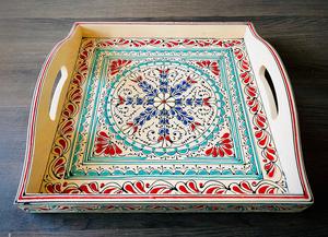 Plateau de service en bois MDF avec revêtement émaillé, design, hôtels et restaurants, articles de cuisine, plateau de table, haute qualité - Product Image 4