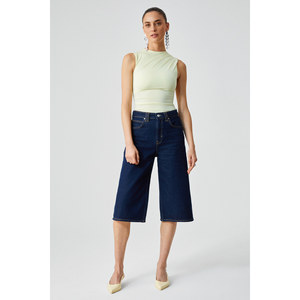 ETHIQUET CANISA Kadın Slim Fit Kolsuz Yuvarlak Yaka Düz Renk Atlet - Product Image 2