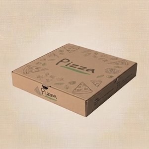 Boîtes à pizza en carton ondulé kraft écologiques et recyclables avec logo personnalisé, plusieurs tailles de 7 à 12 pouces, pour la livraison de plats à emporter - Product Image 2