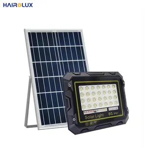 Hairolux vườn không thấm nước siêu sáng ABS IP66 30 Wát năng lượng mặt trời đèn pha LED Flood Lights