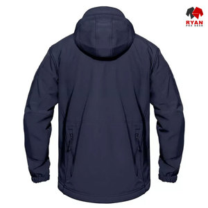 Customized Design Softshell <b>Jacket</b> for <b>Men</b> Zipper Closure Breathable Fabric with Customized Logo - Product Image 3
