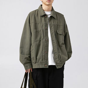 Veste de travail pour homme en polyester peigné de haute qualité, imperméable et coupe-vent, nouvelle mode printemps-hiver, style streetwear, poche brodée - Product Image 2