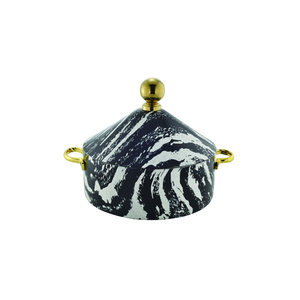 La plus grande conception de casseroles isolées servant une marmite arrondie servant des aliments isolés marmite de style traditionnel à double paroi - Product Image 1