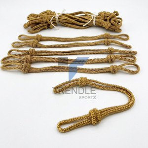 Cordón Metálico Dorado de Doble Trenzado, 16 Hilos, Cordones de Lujo para Prendas, Alta Tenacidad, Hecho a Mano, Ecológico, con Remate de Hilo Metálico - Product Image 3