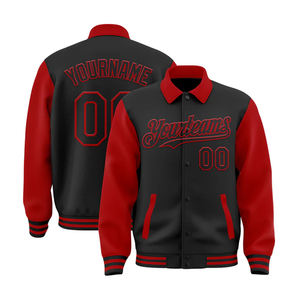 Chaqueta universitaria de lana con grafiti de moda para hombre, estilo callejero, cuello vuelto y parche bordado, temporada de invierno - Product Image 4