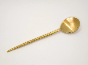 High Quality Handmade Gold Metal Textured Handle Tea <b>Coffee</b> <b>Spoon</b> For Restaurant Home Hotel - Product Image 6