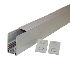 Système d'éclairage sur rail magnétique blanc moderne de 2 m, 48 V, à montage en surface, pour accessoires LED, corps en aluminium, pour usage professionnel et domestique - Product Image 3