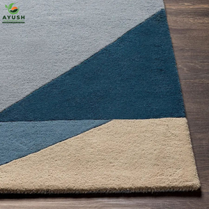 Tapis d'intérieur doux et réversible en laine, rembourrés et tuftés à la main, pour chambre à coucher et salon - Product Image 3