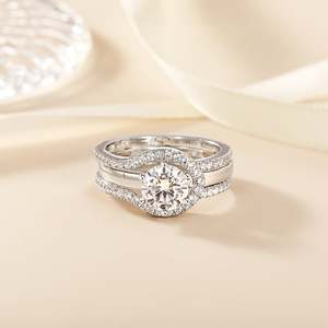 ชุดแหวนหมั้นแบบเปลี่ยนได้ Jeulia Classic - แหวนเงินแท้ทรงกลม ดีไซน์หรูหรา - Product Image 5