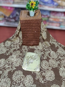 Tela Jacquard de Alta Calidad y Gran Demanda, Tejido Slub Dirac Voile con Estampado Digital de Patrones Florales para Vestidos de Uso Diario - Product Image 1