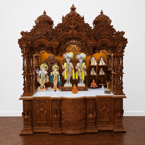 Unique Design BAPS Swaminarayan Wooden Temple Manufacturer Heavy Carved Wooden <b>Mandirs</b> Buy Solid Wood Hand Carved Pooja Ghar USA - Product Image 2