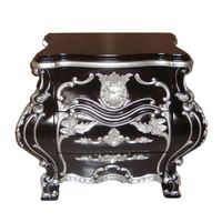Mesita de noche rococó, mesita de noche antigua, lámpara clásica de madera, mesa tallada en Indonesia para amueblar muebles europeos para el hogar