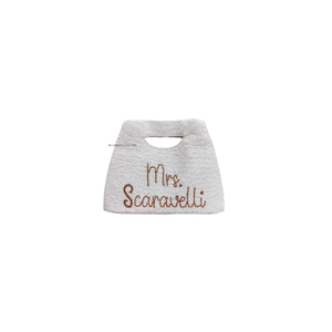 Bolsos de mano personalizables con forma de D, hechos a mano, con cuentas y bordados, con cremallera, multifunción, organizador de maquillaje, tipo clutch para novias, los más vendidos. - Product Image 5