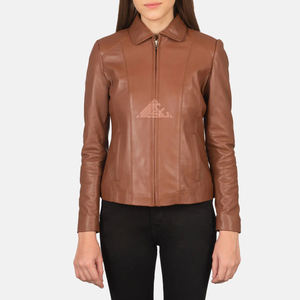 Veste de mode en cuir pour femmes de qualité supérieure, design personnalisé, vêtements d'hiver élégants, manteaux en cuir véritable de haute qualité pour dames - Product Image 4