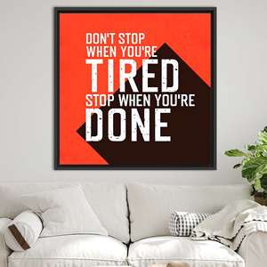 งานศิลปะบนผ้าใบพิมพ์ลายสร้างแรงบันดาลใจ - ยกระดับพื้นที่ของคุณด้วยงานศิลปะเชิงบวก กรอบสีดำ - Product Image 1