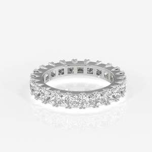 Princess Cut Lab Grown Diamond Eternity Band 14K Gold <b>Ring</b> Premium Diamond <b>Rings</b> - Product Image 5