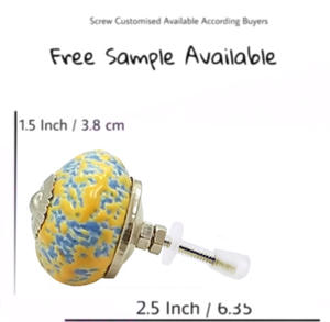 Boutons ronds en céramique en détresse de vente chaude poignées de tiroir gravées pour meubles de cuisine et commode - Product Image 3