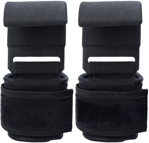 ตะขอเกี่ยวยกน้ำหนักกันลื่นแบบยางและโลหะ ดีไซน์โลโก้ตามสั่ง ยอดขายดีที่สุด เป็นมิตรกับสิ่งแวดล้อม สำหรับฟิตเนสและเพาะกาย - Product Image 3