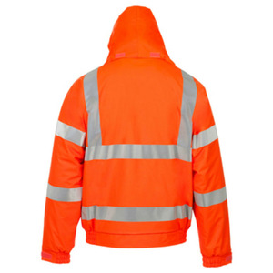 Unisex <b>Polyester</b> Construction Jackets Winter Road Safety Custom Logo Printed Zipper Breathable Multiple Pockets Stand Patchwork - Product Image 2