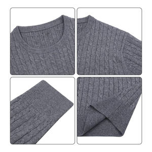 Suéter de Cuello Redondo de Punto Trenzado para Hombre, Proveedor OEM, Pedidos al por Mayor Personalizados, Suéter de Invierno Hecho a Medida para el Mercado Estadounidense - Product Image 4