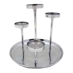 Frais Arrivée Fer Décoratif En Métal Poli De Luxe T Lumière Titulaire Conception Classique Bougeoir Pour Table Top Décor disponible - Product Image 5