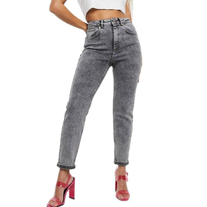 Pantalones vaqueros rectos de cintura alta de otoño 2025 para mujer y moda con cremallera transfronteriza de los Estados Unidos OEM ODM con servicio - Product Image 1