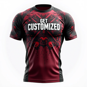 Custom Pro MMA Custom Rash Guard con mangas cortas completas para máxima comodidad y rendimiento Diseño kimono de jiu jitsu - Product Image 4