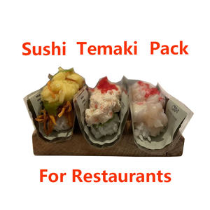 特注印刷ペア食品グレードプラスチックおにぎり寿司米のりぎり海藻パッキングスリーブ袋ホルダー寿司レストラン用 - Product Image 2