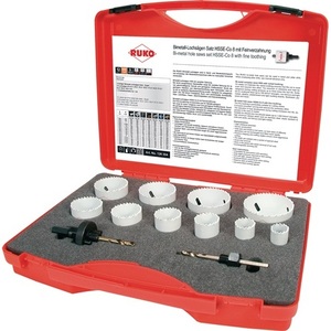 12-Piece Bi-Metal RUKO HSSE-Co8 Hole <b>Saw</b> Set 22-68 mm Cutting Depth 38 mm - Product Image 1