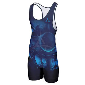 Professional High Quality Fitness Sportswear Breathable Eco-Friendly Quick-Dry Spandex/Polyester Adult Wrestling <b>Singlet</b> - Product Image 1